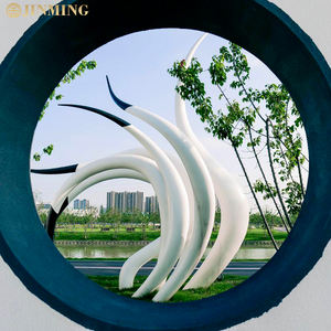 Sculptures d'oiseaux en acier inoxydable sur mesure en plein air soudage simulé <span class=keywords><strong>cygnes</strong></span> blancs volant oies <span class=keywords><strong>sauvages</strong></span> métal Art ange mode - Product Image 4