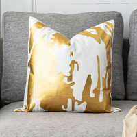 Housse de coussin en velours noir doré de luxe, style nordique doux, coussin décoratif pour la maison, lit, canapé, avec un motif vintage tricoté