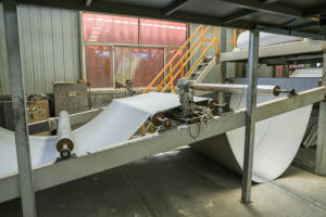 Chaîne de production imperméable de membrane de HDPE/LDPE avec le PLC de moteur d'incidence de boîte de vitesse de composants de noyau garantie de 1 an - Product Image 3