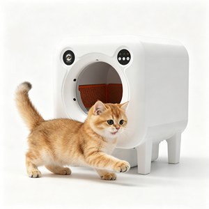 Toilette automatique rectangulaire pour chat, entièrement fermée, anti-pincement, écologique, désodorisante, facile à nettoyer, pour les foyers multi-chats - Product Image 1