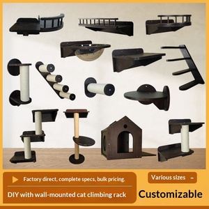 <span class=keywords><strong>Arbre</strong></span> à <span class=keywords><strong>chat</strong></span> moderne sur mesure en sisal et bois <span class=keywords><strong>avec</strong></span> hamac, étagères murales écologiques, emballage carton, pour usage intérieur - Vente en <span class=keywords><strong>gros</strong></span> usine - Product Image 2