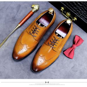 Zapatos Oxford de Hombre de Lujo de Marca Personalizada, con Punta Puntiaguda, Transpirables, con Cordones, Parte Superior de Cuero Genuino, Ligeros, Antideslizantes, para Primavera - Product Image 6