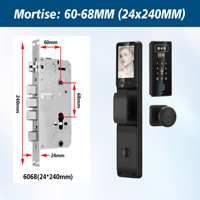 Serrure de porte vidéo intelligente Tuya WiFi avec interphone, reconnaissance faciale 3D, empreinte digitale, étanche, déverrouillage à distance par application, caméra HD pour maison et hôtel