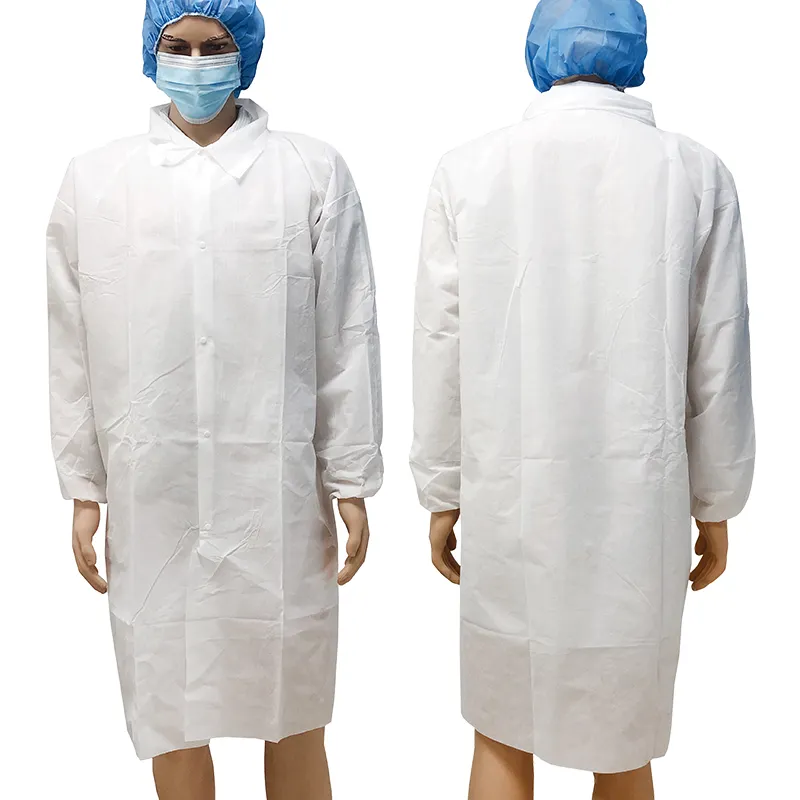High Quality Disposable PP Material Doctor Lab Coat