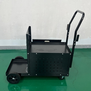 Chariot de soudage métallique <span class=keywords><strong>à</strong></span> 2 niveaux et 2 tiroirs avec grande capacité de rangement, chariot roulant OEM <span class=keywords><strong>à</strong></span> quatre roues, <span class=keywords><strong>table</strong></span> inclinable pour utilisation avec des outils - Product Image 4