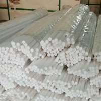 Tige en PTFE blanc fluoroplastique résistant aux produits chimiques, sur mesure en usine