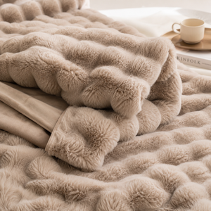 <span class=keywords><strong>Manta</strong></span> de Lujo de Piel Sintética de Conejo, Doble Cara, Gruesa y Afelpada, <span class=keywords><strong>para</strong></span> Cama, Sofá, Oficina, Siesta, Tamaño y Color Personalizables - Product Image 6