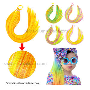 Vendita Calda: Extension per Capelli Sintetici da 12 Pollici, Fatte a Mano, per Ragazze, con Effetto Ombré, Intrecciati a Treccia, Coda di Cavallo a Bolle, Colorati, per Bambini - Product Image 5