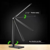 Support de chargeur sans fil moderne, lampe de bureau LED, fonctionne sur batterie, commande tactile intelligente DC, flexible, simple, en aluminium, écologique