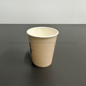 Vasos de papel de pared doble a base de plantas para cafeterías escolares disponibles en 4/6/7/8/10/12/16oz Ideal para agua, jugo o leche - Product Image 3