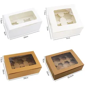 Neuankömmling Günstige starke Kuchen boxen mit Karton-und Fensterkuchen-Verpackungs boxen