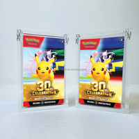Étui de présentation en acrylique personnalisé pour TCG 30th Celebration Booster Bundle, 6 boosters avec couvercles magnétiques, étui de protection