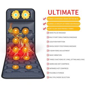 Full Body Shiatsu Vibration Massage <b>Pad</b> PU Leather <b>Back</b> Electric Mattress Cushion with <b>Heat</b> From Vibrators Product Category - Product Image 3