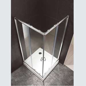 Oferta Especial: <span class=keywords><strong>Mampara</strong></span> de <span class=keywords><strong>Ducha</strong></span> Frontal Económica con Marco y Puerta Corredera para Uso en Hoteles, con Cristal Templado - Product Image 5