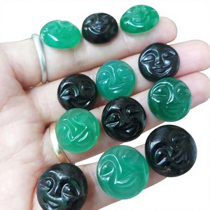 Assortiment de cabochons en pierre naturelle sculptée pour la fabrication de bijoux, vente en gros - Product Image 1