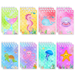 Mermaid Cartoon <b>Spiral</b> <b>Notebook</b> 10Pcs Creative Trend Student Diary Digital Printing Notepad - Product Image 1