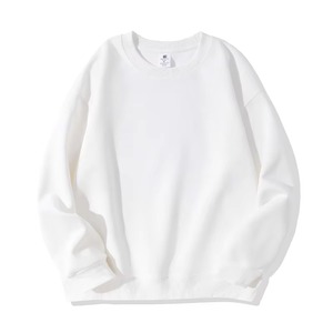 Sweat-shirt à col rond pour homme, doublé, couleur unie, coupe ample, manches longues, pull décontracté en coton tricoté, vêtements d'hiver - Product Image 3