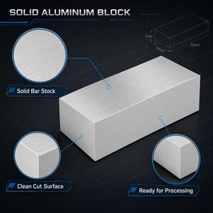 Barra plana sólida de aluminio YOUNTHYE 6061 de 2 x 4 x 8 pulgadas para trabajo de torno y fresado CNC - Product Image 5