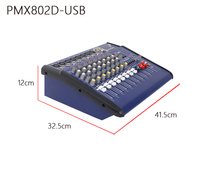 Amplificateur de puissance ELM PMX802D 250W 8 canaux avec interface USB, console musicale avec effets sonores pour scène et karaoké KTV