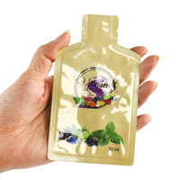 Emballage personnalisé en sachet de boisson énergétique liquide exotique, gel, en forme de bouteille, découpé à la forme, en mylar