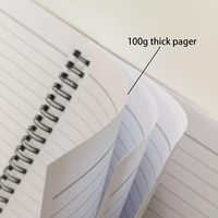 Bloc-notes spirale A5 ligné, papier épais 100 g/m² et couverture en kraft rigide, 60 feuilles (120 pages), 8,35" x 5,9", marron, lot de 5