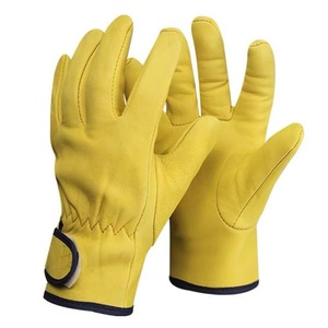Gants <span class=keywords><strong>de</strong></span> protection du travail en gros, fabriqués en cuir <span class=keywords><strong>de</strong></span> mouton <span class=keywords><strong>de</strong></span> première qualité, doux, résistants à l'abrasion, antidérapants, entièrement en cuir - Product Image 3
