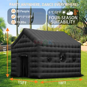 Sayok เต็นท์ปาร์ตี้ดิสโก้แบบพกพา18ft ไนท์คลับเป่าลมสำหรับกิจกรรมกลางแจ้ง - Product Image 3