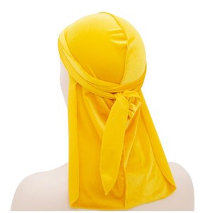 2024 Offre Spéciale Designer Bandeaux et Bonnets Velours Durags pour Hommes Stretch Headwraps Crushed Waves Doo Rag - Product Image 5