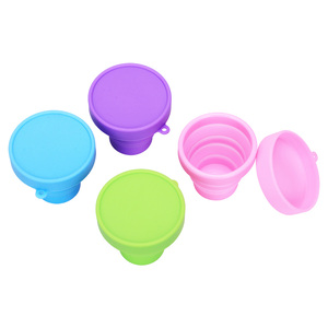 Taza Menstrual de silicona plegable ecológica, taza esterilizadora, venta al por mayor - Product Image 4