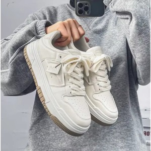 Zapatillas de Caminar con Cordones para Hombre y Mujer, Diseño Casual para Exteriores, Color Negro y Blanco, Transpirables, con Plataforma, para Otoño y Verano 2025 - Product Image 3
