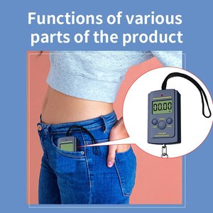 Báscula digital portátil colgante de 40 kg con precisión de 10 g para pesar equipaje de pesca - Product Image 3