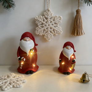 Décoration de bonhomme de neige lumineux en résine de Noël - Ornements festifs sur le thème des cadeaux et des nichoirs à oiseaux - Product Image 5