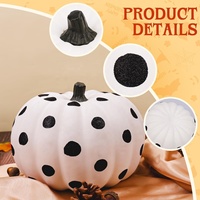 Grande citrouille artificielle en mousse blanche de 20 cm pour Halloween, Thanksgiving, décoration intérieure, centre de table, fête festive, porche