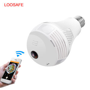 Loosafe Cámara de Seguridad Inalámbrica <span class=keywords><strong>Wifi</strong></span> con Lente de Vigilancia de 360 Grados para el Hogar, Tipo Bombilla - Product Image 1