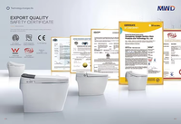 MWD CUPC ETL WaterSense MWD WC Bidet de Luxe Siphonique à Poser au Sol 12Rough-in avec Ouverture Automatique et Bidet Intelligent, Vente en Gros