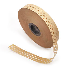 סרט נייר קראפט חום מחורר עם דבק אקרילי עמיד בחום המופעל במים, עם 3 חורים - Product Image 2
