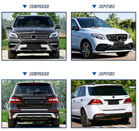 Kit de conversion style AMG63 pour Mercedes Benz ML W166 12-14 : phares, feux arrière, pare-chocs, capot, ailes, diffuseur arrière – sans découpe de carrosserie
