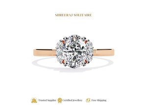 Anillo de Compromiso de Lujo Ecológico de Oro 18K/14K con Corte Cojín Cultivado en Laboratorio, Piedra Lateral de 0.18 Quilates, Ético y Sostenible para Novias - Product Image 3