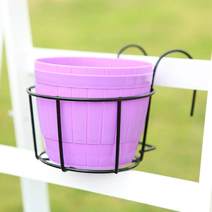 Cestini appesi in ferro e fiori porta fioriere in metallo <span class=keywords><strong>per</strong></span> Patio balcone portico o recinzione - Product Image 3