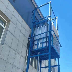 Новый недорогой вертикальный гидравлический подъемник для грузов со стальной цепью, изготовленный на заказ - Product Image 3