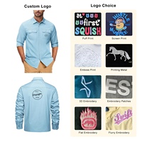Vente chaude personnalisé hommes chemise de pêche d'été coton résistant à manches longues chemises de travail léger boutonné hommes chemise tactique