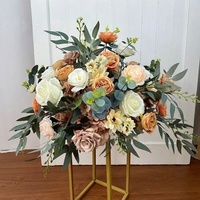 Boule de fleurs artificielles en soie pour décoration de table de mariage, allée, sol, cérémonie, réception, banquet, lieu de mariage, scène