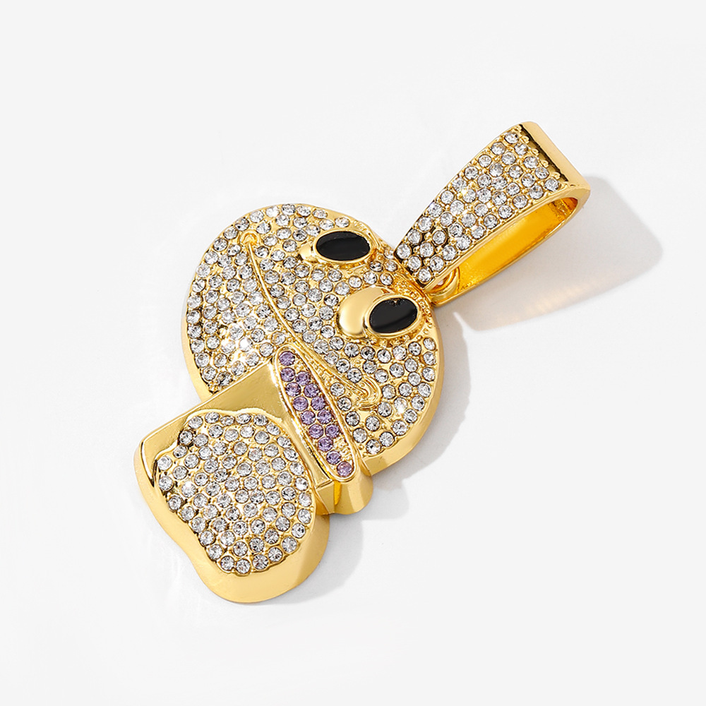 Colgante individual dorado (sin cadena)