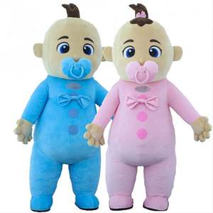 Opblaasbaar babypop jongen en meisje mascottekostuum dierenfiguur opblaasbaar kledingstuk voor feesten volwassenen populaire verkoop - Product Image 1