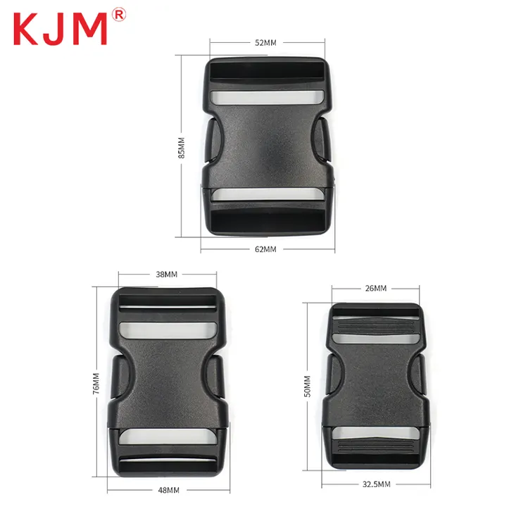 KJM 25 mm Doppelverstellbare Seiten-Schnellverschluss-Schnallenverschluss-Traktikumschlag Taillenschnalle Rucksack Gürtel Schnellverschluss-Schnallenverschluss