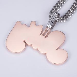 Collar con Nombre de Messi, Estilo Hip Hop, Plata 925, Colgante Personalizado con Moissanita, Color DEF, Claridad VVS - Product Image 3