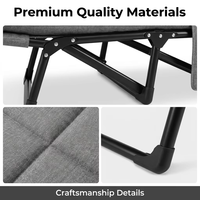 Cama Individual Reclinable para Playa, Sofá Cama Plegable Multifuncional, Cama Plegable para Parque con Cojín