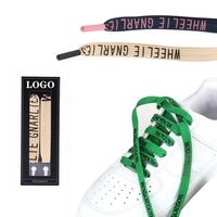 Lacets de chaussures épais en coton plat multicolores avec embouts en alliage de zinc, logo de marque imprimé de qualité supérieure, tailles personnalisées pour baskets