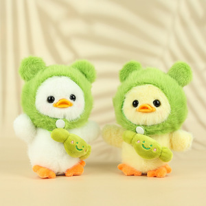 Sevimli Kurbağa Kapüşonlu Ördek Peluş Anahtarlık Dolgulu Hayvan Oyuncak Çanta Süsü Kolye Yumuşak Mini Peluş Anahtarlık Sırt Çantası Dekorasyonu Hediye - Product Image 2