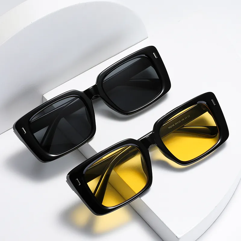 2022 New Top Quality Square Sunglass Luxury Fashion Custom Retro Mens Sun Glasses Man Women Polarized Sunglasses